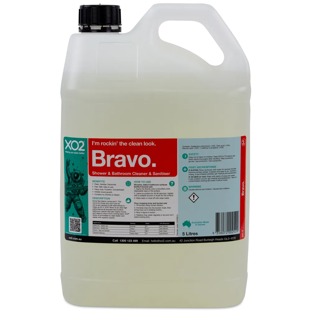 Bravo - Eco Friendly Professional Shower & Bathroom Cleaner Concentrate - Bleach Free