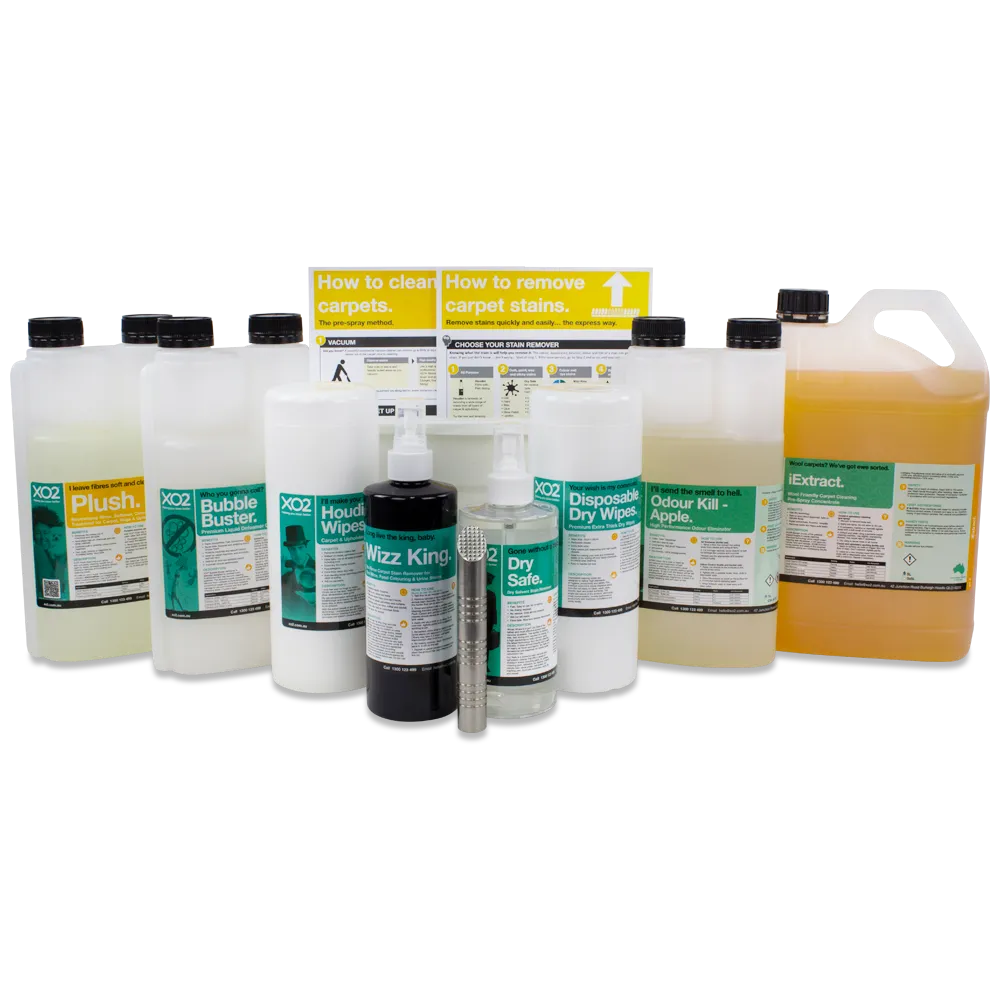 XO2® Carpet Cleaning Chemical Start Up Kit - For Pre-Spray Method