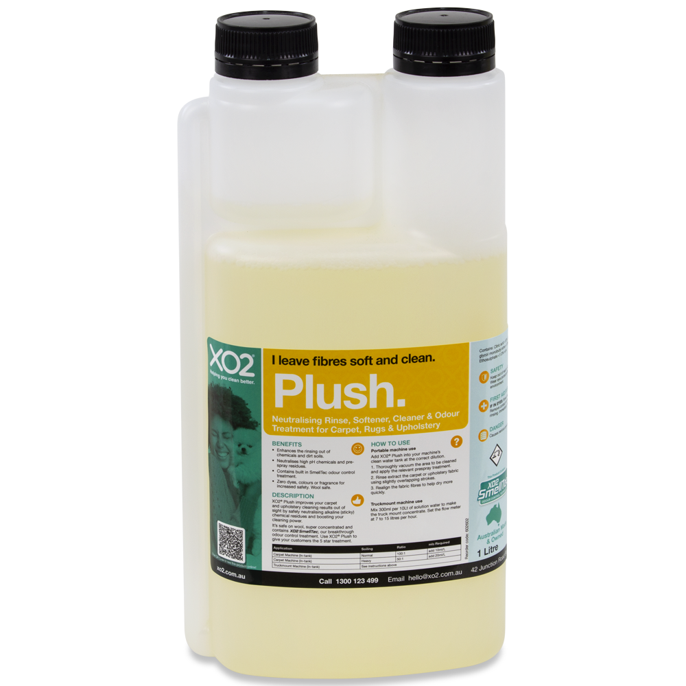 Plush - Neutralising Rinse, Softener, Cleaner & Odour Treatment for Carpet, Rugs & Upholstery