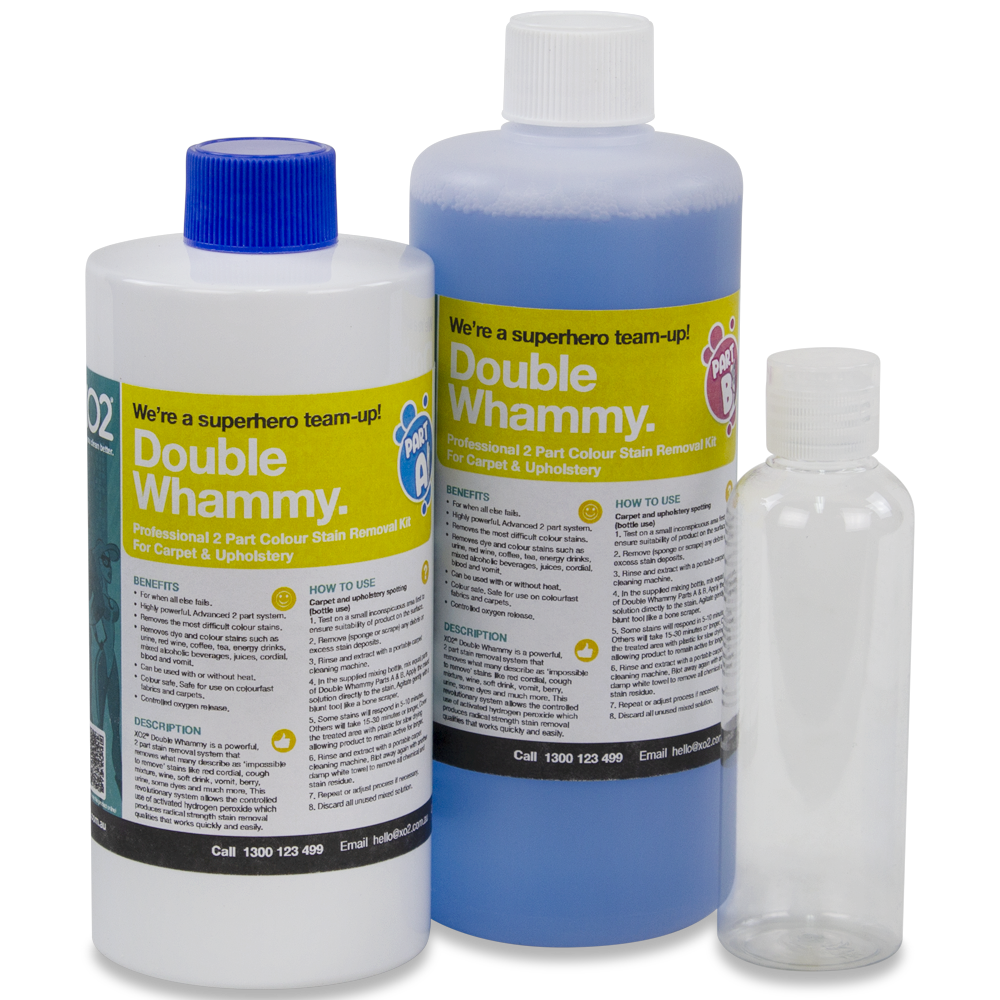 Double Whammy - Professional 2 Part Colour Stain Removal Kit For Carpet & Upholstery
