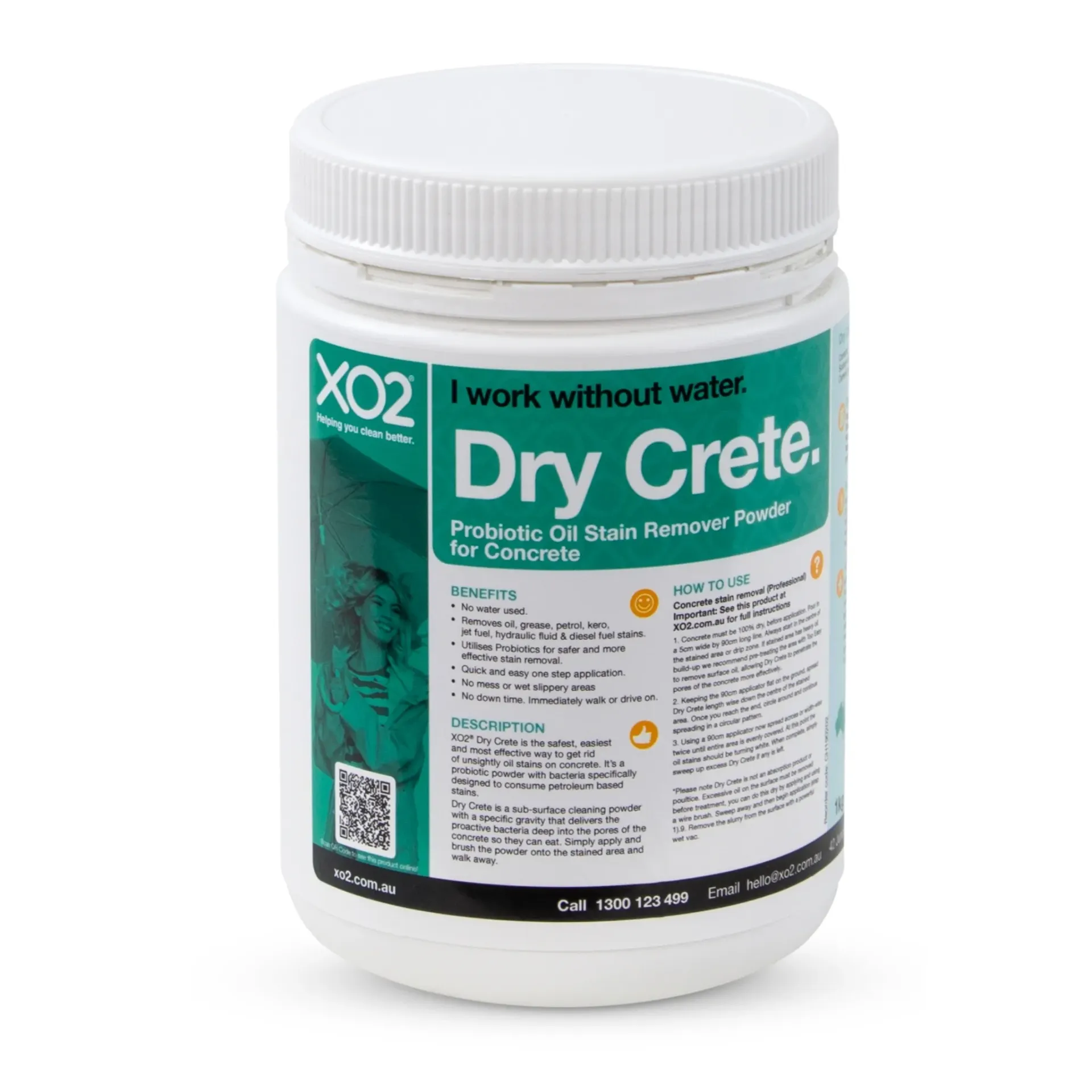 Dry Crete - Waterless Probiotic Oil Stain Remover & Cleaner for Concrete