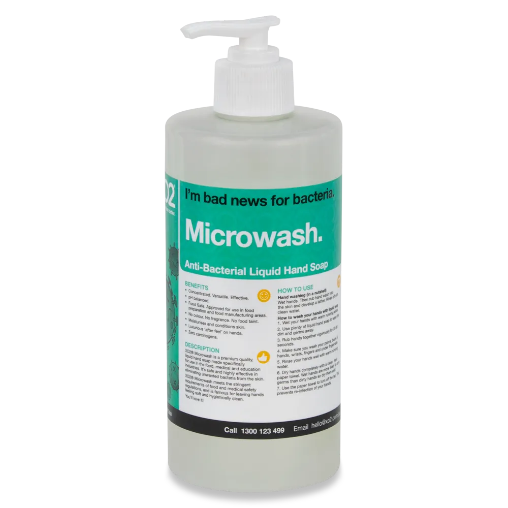 [CH736202] Microwash - Antibacterial Liquid Hand Soap, Body Wash & Hair Shampoo - Fragrance Free (500ml)