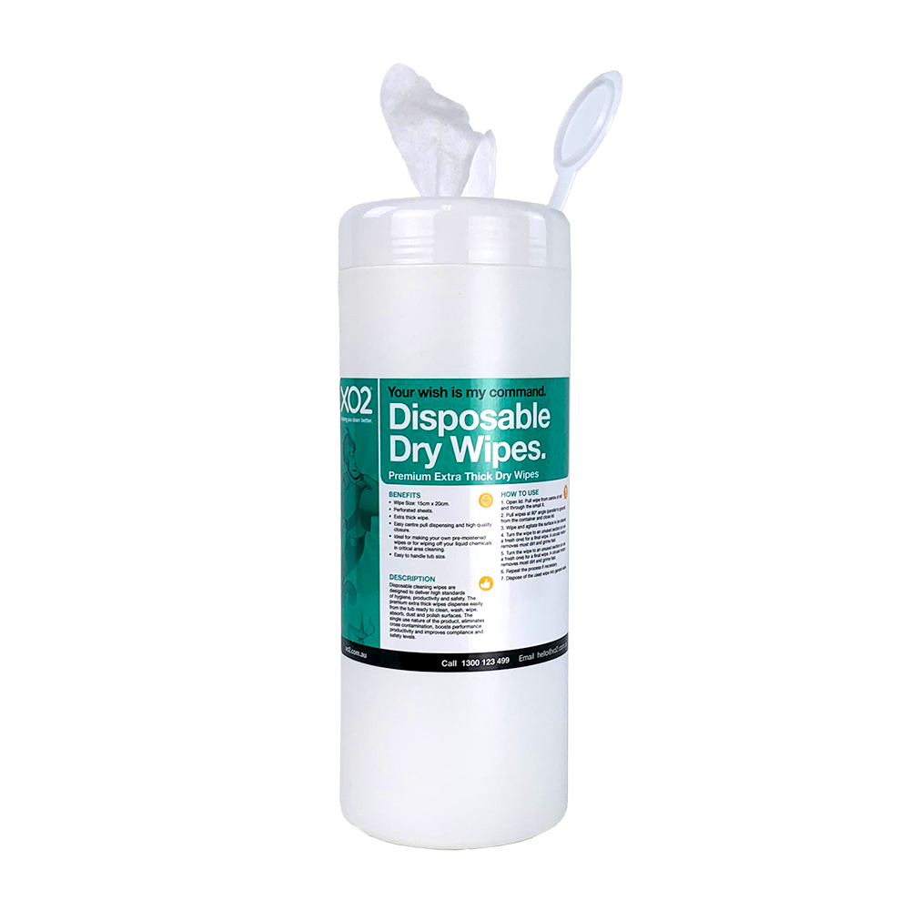 [AC118112] XO2® Disposable Dry Wipes - Premium Extra Thick Dry Wipes