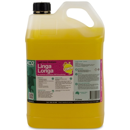 Linga Longa - Air Freshener & Deodoriser With Aromatherapy (Lemon, 5L)