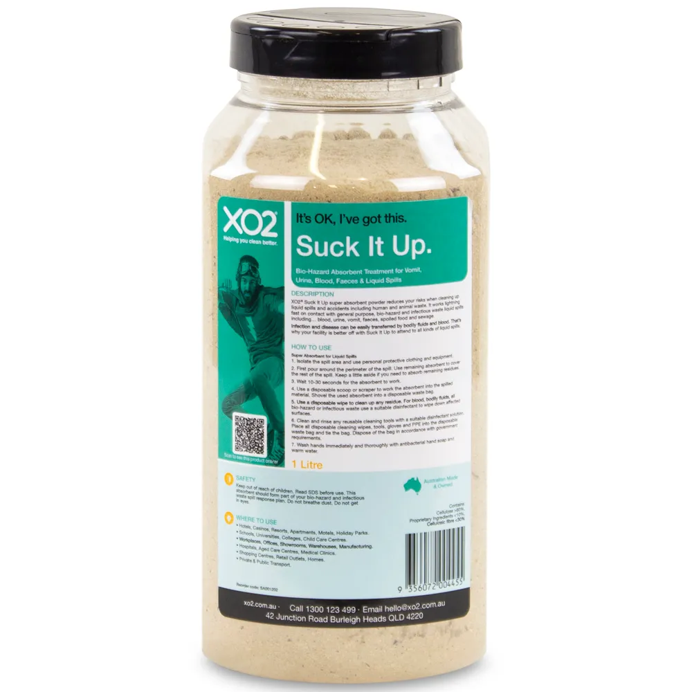 Suck It Up - Bio-Hazard Absorbent Treatment for Vomit, Urine, Blood, Faeces & Liquid Spills