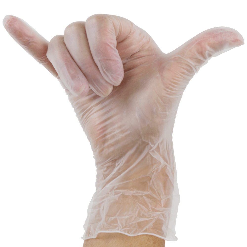 [SA047114] Clear Vinyl Gloves - Powdered & Disposable (Small)