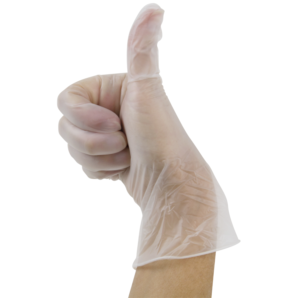 [SA048114] Clear Vinyl Gloves - Powder Free & Disposable (Small)