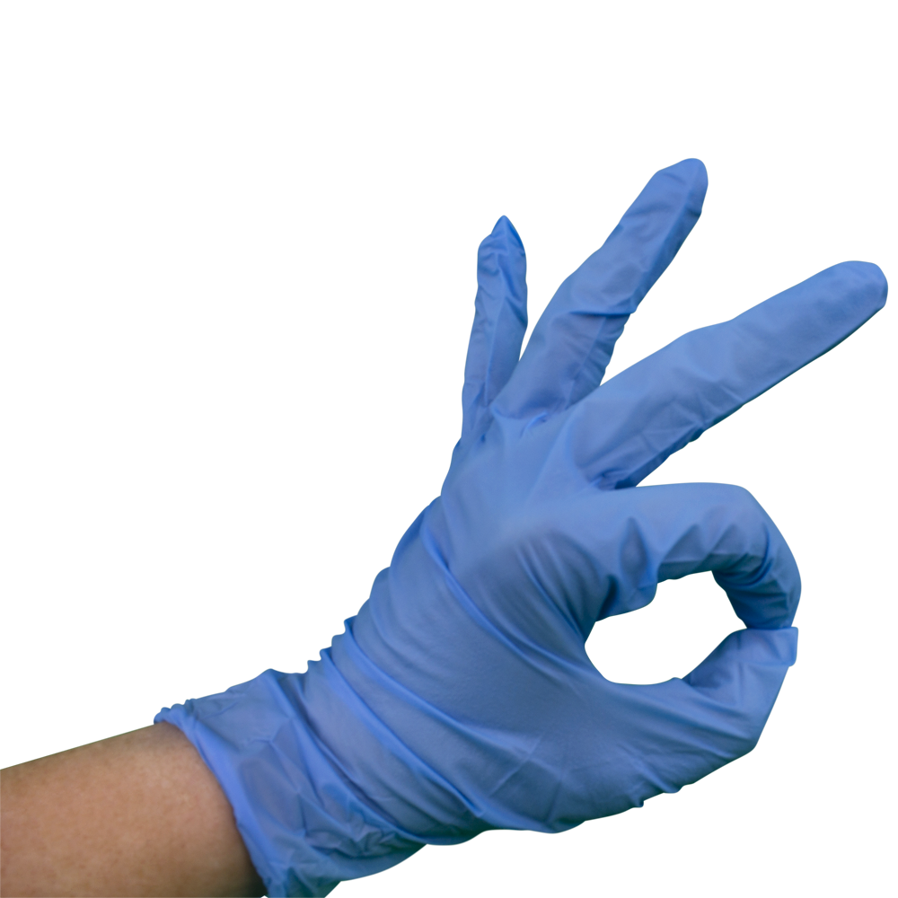 Nitrile Disposable Gloves Blue, Powder Free XO2®
