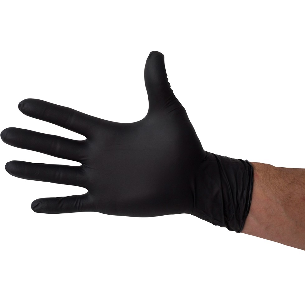 [SA032114] Black Nitrile Gloves - Powder Free & Disposable (Small)