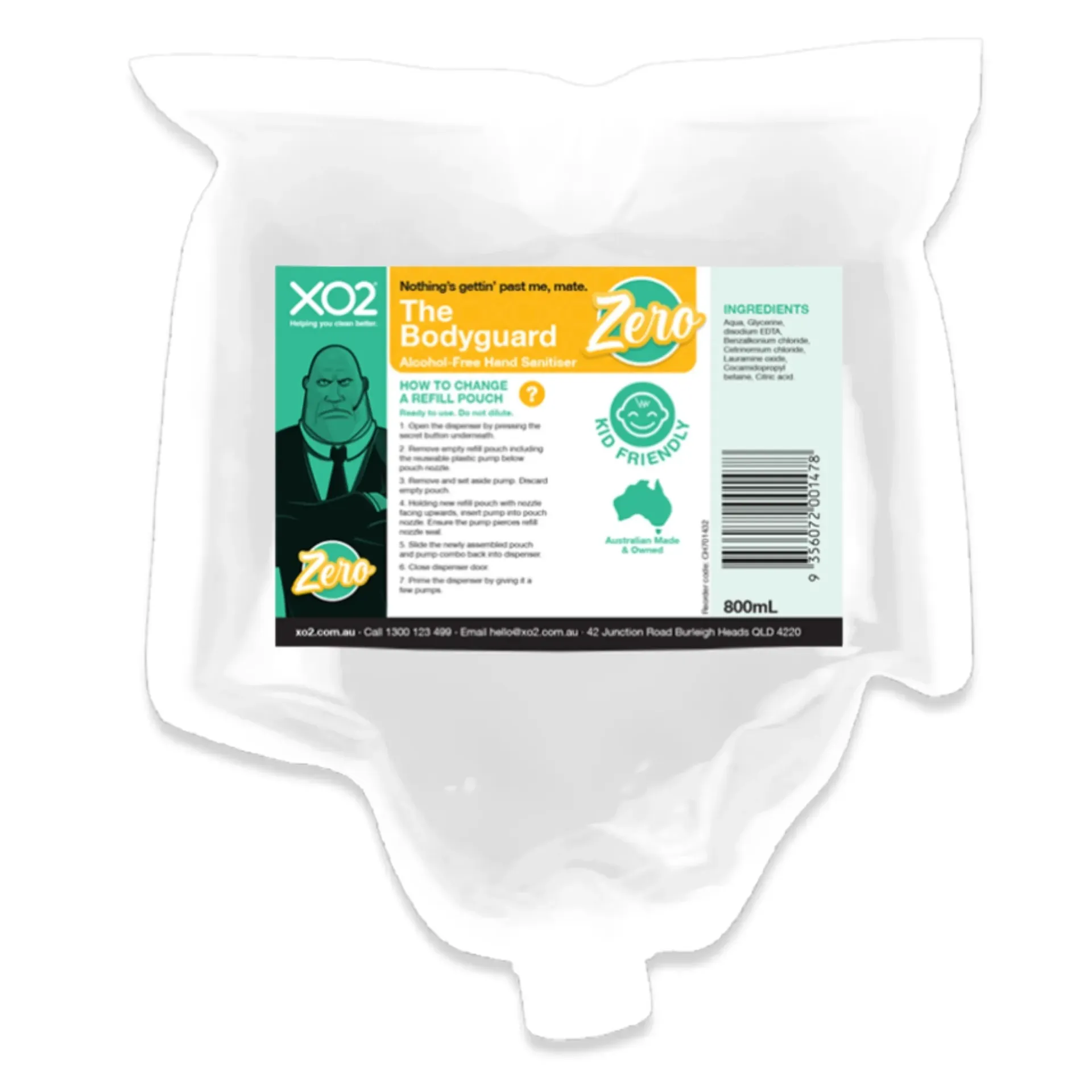 The Bodyguard Zero - Alcohol-Free Foaming Hand Sanitiser Refill