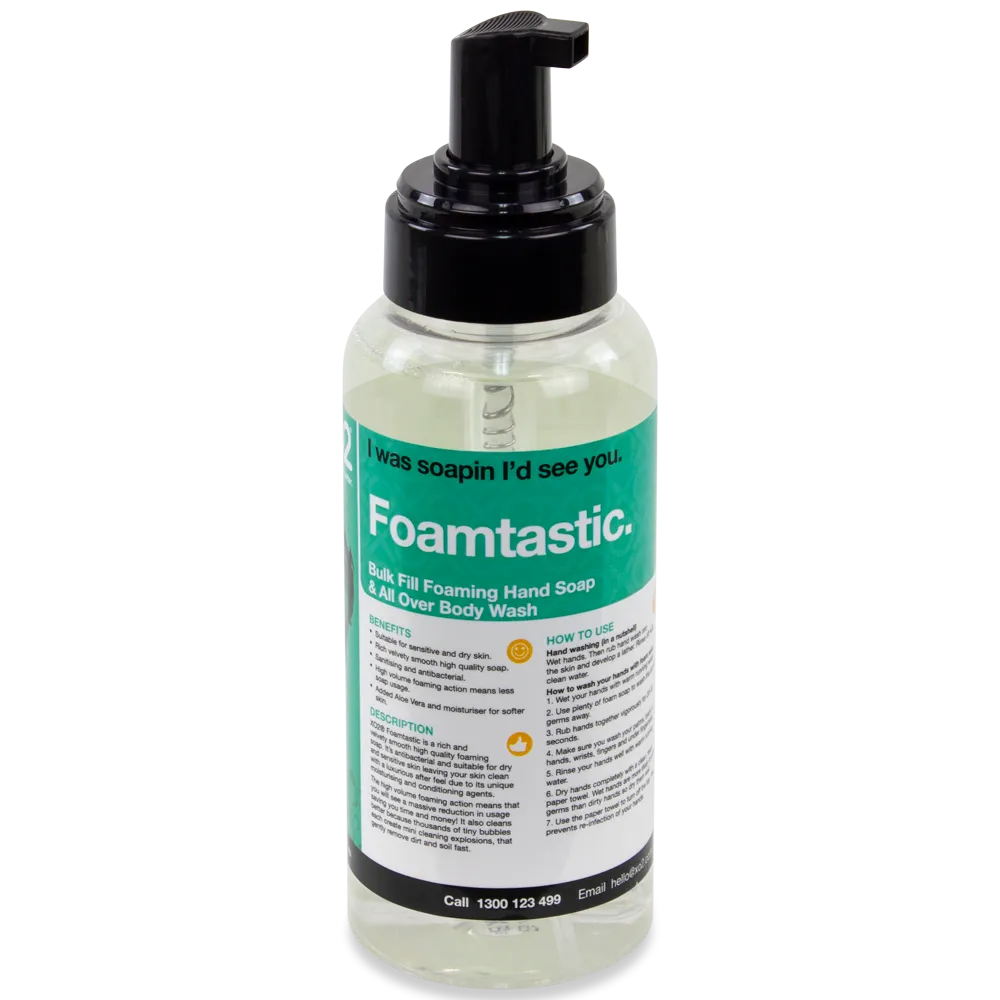 Foamtastic - Bulk Fill Foaming Hand, Hair & Body Wash - Antibacterial