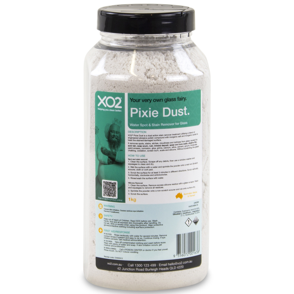 [CH402412] Pixie Dust - Glass Restorer for Stains on Showers, Windows & Glass Pool Fencing (1kg)