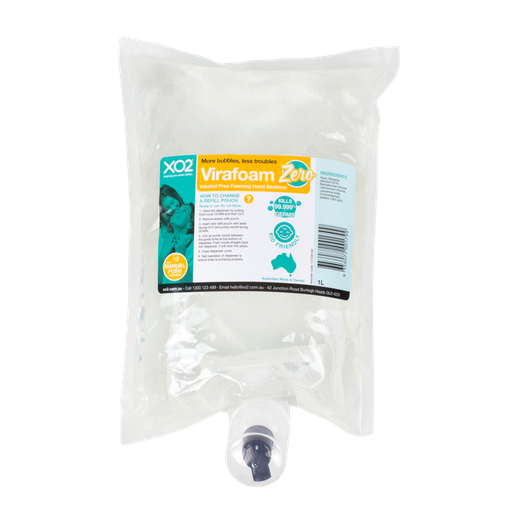 Virafoam Zero - Alcohol-Free Foaming Hand Sanitiser Refill - Manual Push