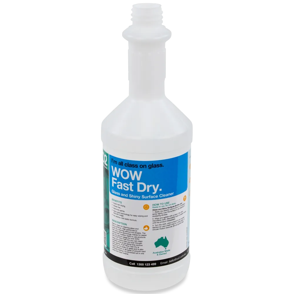 750ml Wow Fast Dry Labelled Empty Bottle - Refillable & Recyclable (Trigger not included)