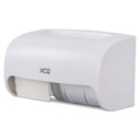 XO2® White Dual Toilet Roll Dispenser - 2 Standard Roll Capacity
