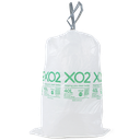 XO2® 40L Heavy Duty Bin Liner Garbage Bags with Drawstring - White, Degradable, Recyclable