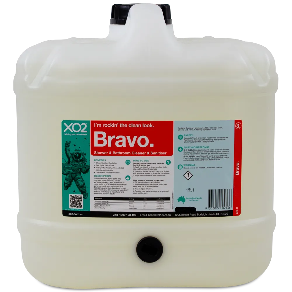Bravo - Eco Friendly Professional Shower & Bathroom Cleaner Concentrate - Bleach Free