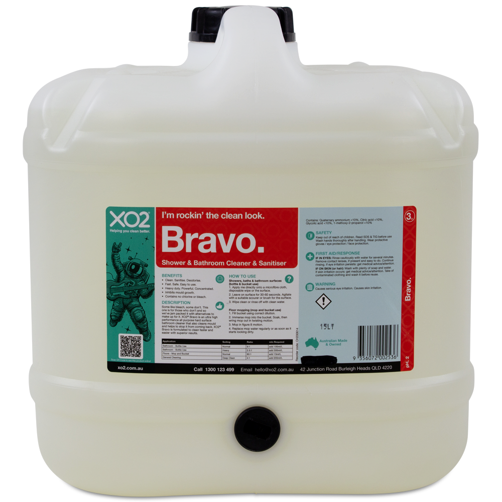 Bravo - Eco Friendly Professional Shower & Bathroom Cleaner Concentrate - Bleach Free