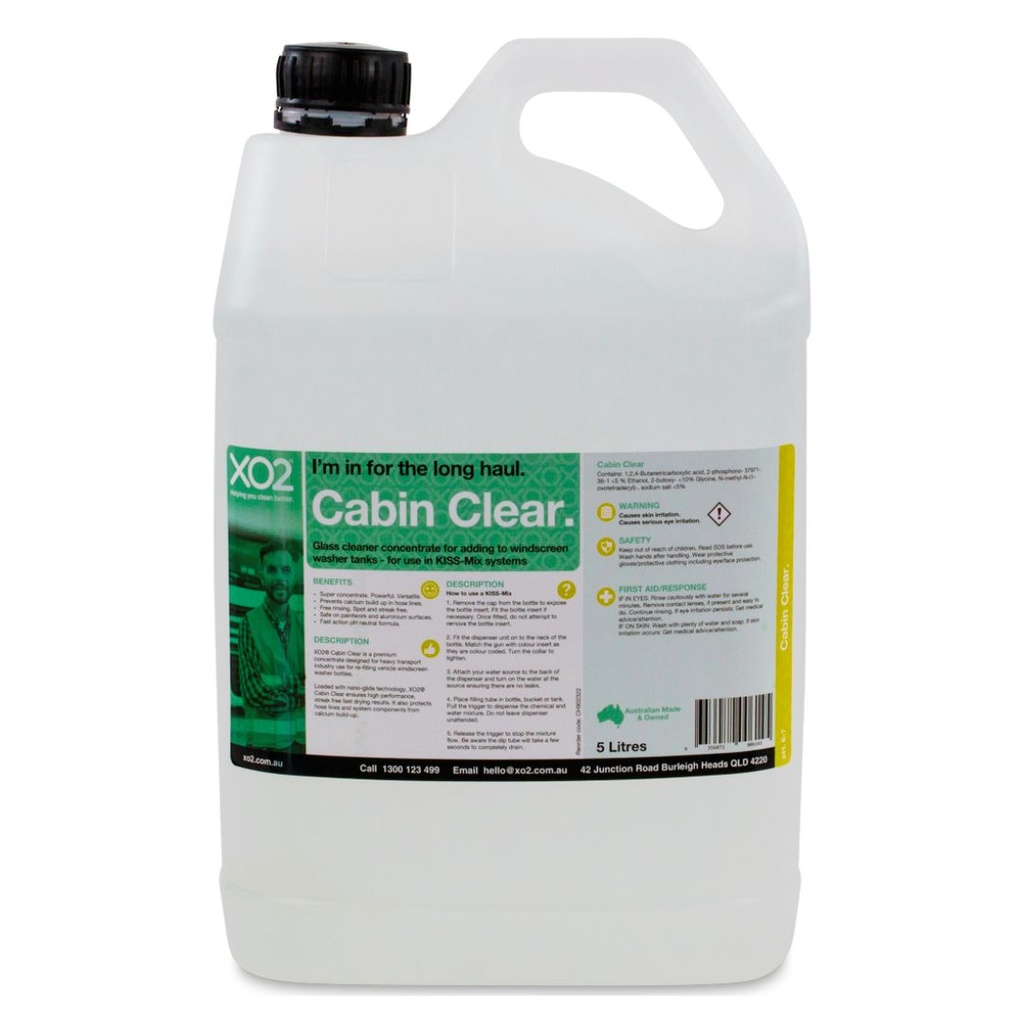 [CH902322] Cabin Clear - Windscreen Wiper Cleaner & System Treatment Concentrate (5L)