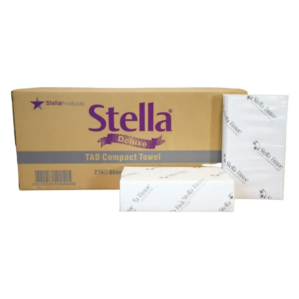 [7621] Stella Deluxe Compact Folded Paper Hand Towels - Skinny
