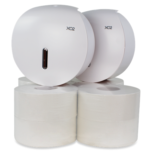 [BP070670] XO2® Jumbo Toilet Roll Dispenser Starter Kit - Single Roll Capacity