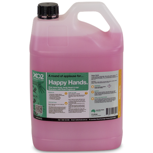 [CH735412] Happy Hands - Liquid Pink Hand Soap, Body Wash & Hair Shampoo with Rose Fragrance