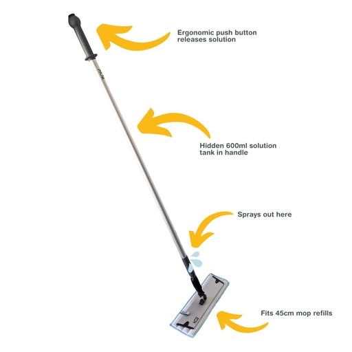 [AC501110] XO2® Squirt 40cm Microfibre Floor Mop Kit with 600ml Hidden Tank