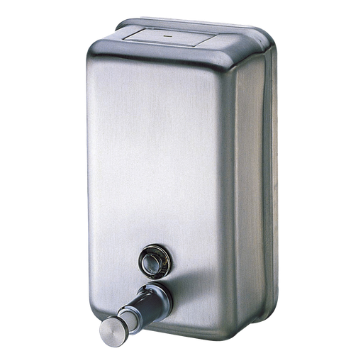 [CH730212] Vertical Stainless Steel Refillable Bulk-Fill Liquid Hand Soap Dispenser - 1.2L Capacity
