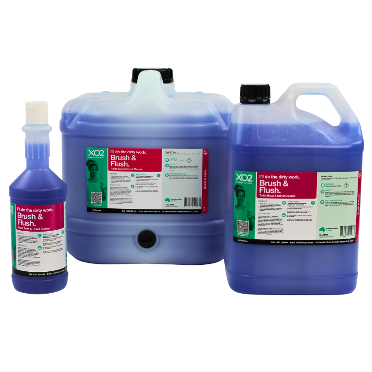 Brush & Flush - Toilet Bowl & Urinal Cleaner & Stain Remover