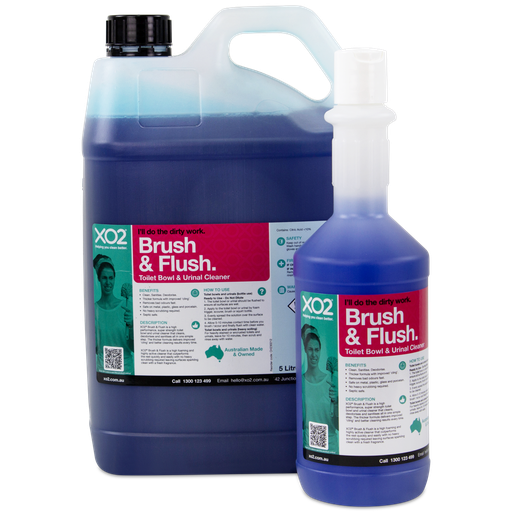 Brush & Flush - Toilet Bowl & Urinal Cleaner & Stain Remover