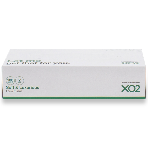 [BP011104] XO2® 2ply 100 Sheet Facial Tissues