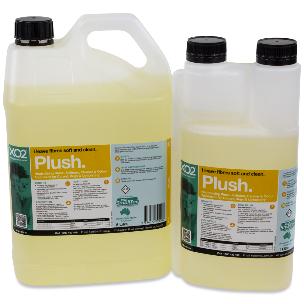 Plush - Neutralising Rinse, Softener, Cleaner & Odour Treatment for Carpet, Rugs & Upholstery