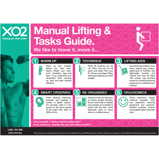 [TD400130] XO2® Safety Sign - Manual Lifting & Tasks Guide