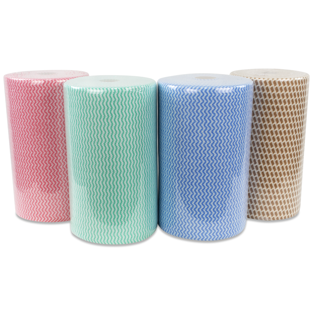 XO2® Super Heavy Duty Cleaning Cloth Wipe On A Roll - 45m Long x 30cm Wide