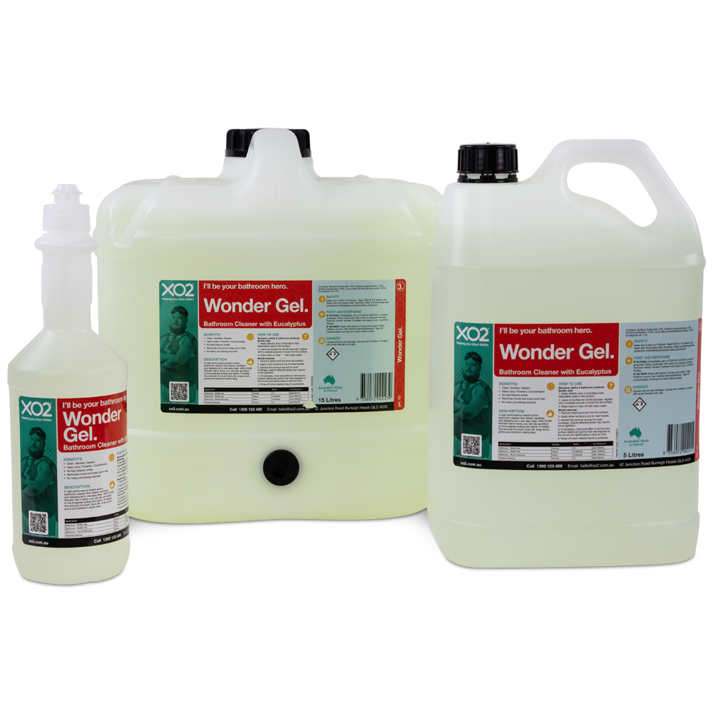Wonder Gel - Bleach Based Professional Bathroom Cleaner Concentrate with Eucalyptus