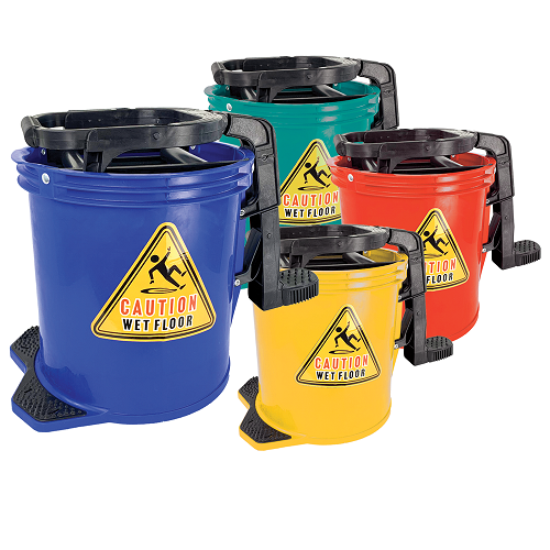 XO2® 'Mop It Good' 15L Plastic Wringer Mop Bucket