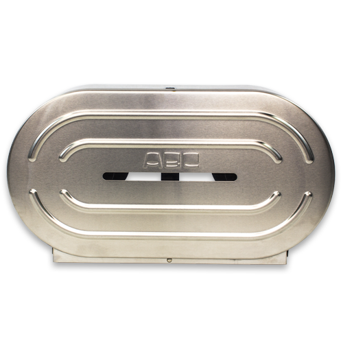 [D-500/2SS] ABC Stainless Steel Jumbo Toilet Paper Roll Dispenser - 2 Roll Capacity