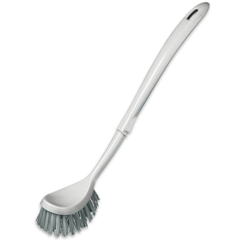 [19027] Toilet Brush Only - With Curved Head & Handle, Plastic, Polypropylene Bristles