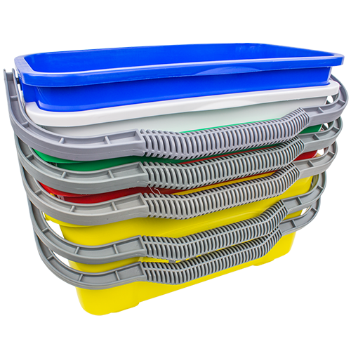 11L Rectangular Plastic Cleaning Bucket - With Handle