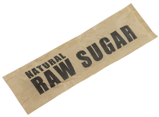 [CA014400] Natural Raw Sugar Flat Sachet Sticks - Single Serve Portions