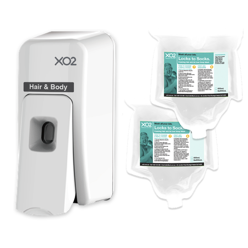 [BP700394] Locks To Socks - Hand, Hair & All Over Body Wash Dispenser Starter Kit