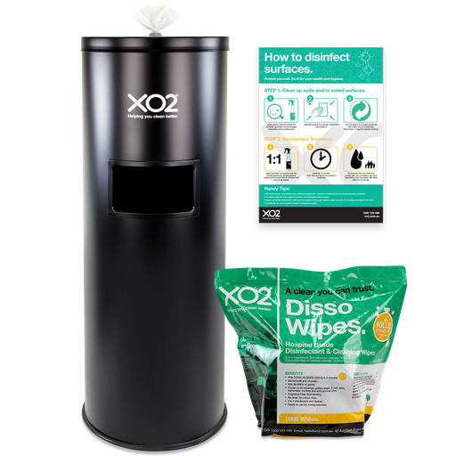 [CH010617] Disso® Surface Disinfectant Wipes Mobile Station Starter Kit - Kills COVID-19, TGA Listed