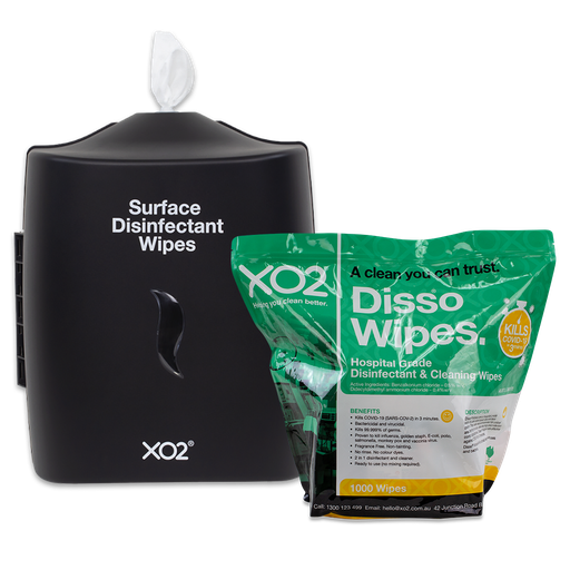 [CH010627] Disso® Surface Disinfectant Wipes Wall Mount Dispenser Starter Kit - Kills COVID-19, TGA Listed