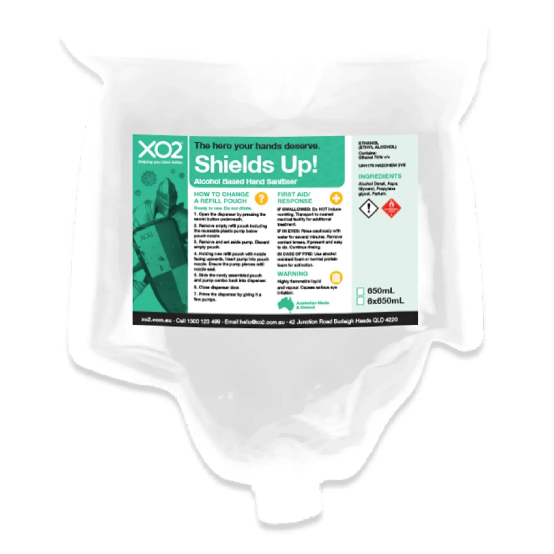 [CH701822] Shields Up! - Hand Sanitiser Refill - Alcohol Based, Manual Push Spray