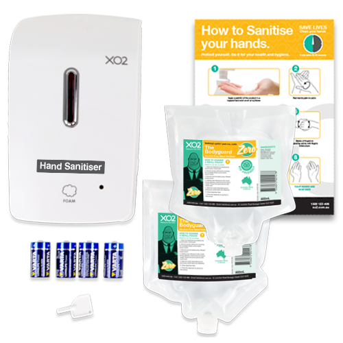 [CH701438] The Bodyguard Zero - Touch-Free Alcohol-Free Hand Sanitiser Dispenser Starter Kit
