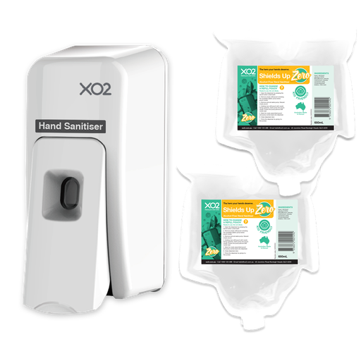 [CH701818] Shields Up Zero - Alcohol-Free Hand Sanitiser Dispenser Starter Kit - Manual Push Spray