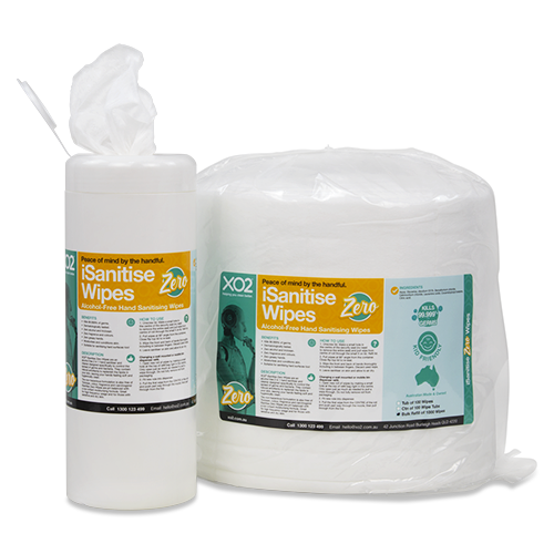 iSanitise Zero Wipes - Alcohol-Free Hand Sanitiser & Cleaner Wipes