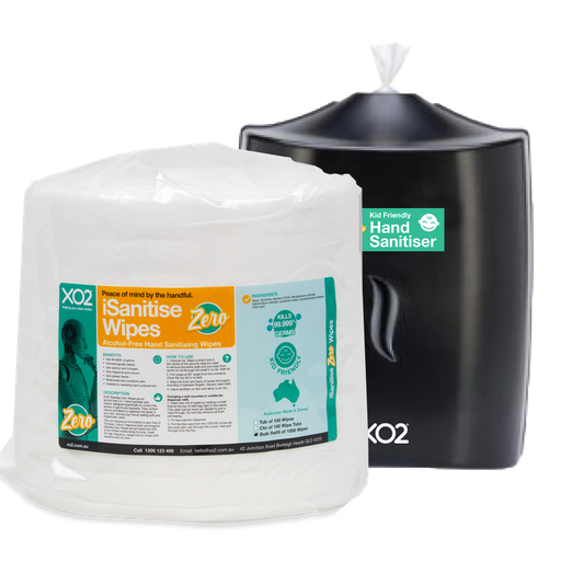 [CH715912] iSanitise Zero Hand Sanitiser Wipes Wall-Mounted Dispenser Station Starter Kit
