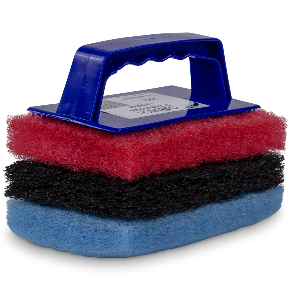 [AC127114] Scrub a Dub Scourer Pad Holder With 3 Pads
