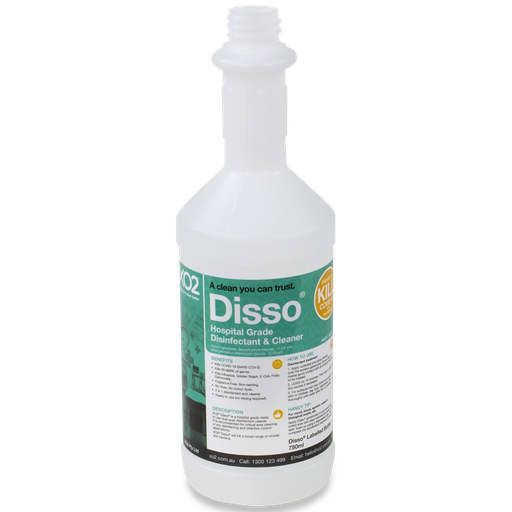 [AC002222] 750ml Disso® Labelled Empty Bottle - Refillable & Recyclable (Lids & triggers not included)